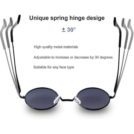 Vintage Pyöreät John Lennon Polaroid Aurinkolasit Miehille ja Naisille Ympyrä Hippi Aurinkolasit_l25