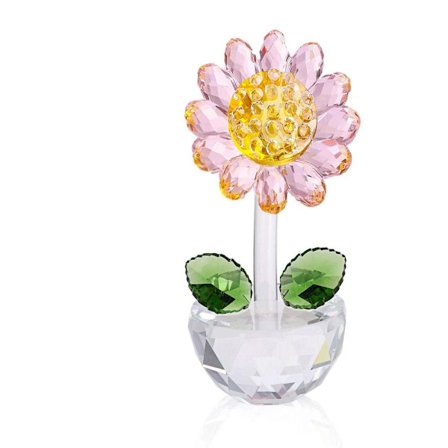 Crystal Solsikke Figur Pink Solsikke Figur Lille