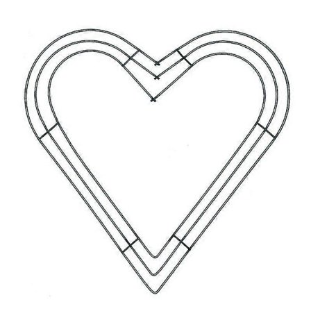 Kransramme Solid Veggoppheng Metall Hjerteformet Trådkransform For Hjemmeinnredning