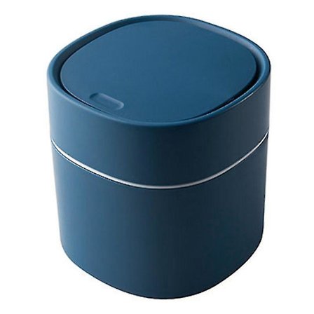 Mini Små Affaldsbeholdere Skrivebords Affaldskurv Kontorartikler Støvsugere Diverse Tøndeboks (blå)