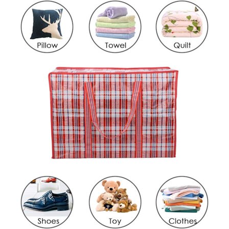 2 Pak Opbevaringsposer, Stor Kapacitet Tøj Opbevaringspose Flyttepose