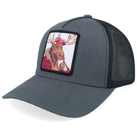 Hunter - Grå trucker Keps - Moose Coffee Grey/Black A-frame Trucker @ Hatstore