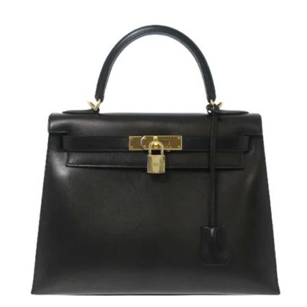 Hermès Vintage, Pre-owned Leather handbags Zwart, Dames, Maat:ONE Size