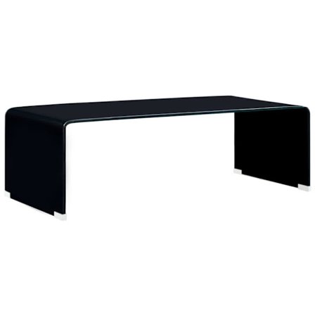 Soffbord svart 98x45x31 cm härdat glas