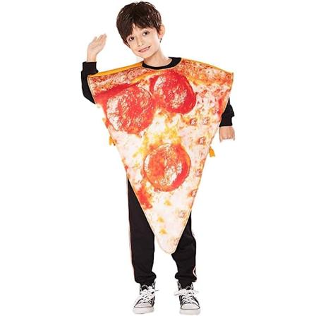 Barnpizzabit Halloween-kostym, Rolig Matkostym för Barn, Cosplay
