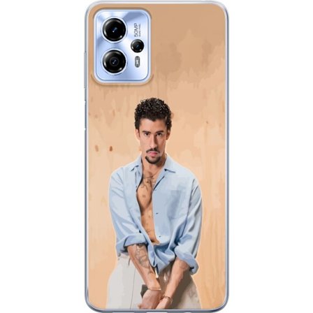 Yhteensopiva Puhelinkuori Motorola Moto G13 Bad Bunny Super Bowl-inspiroima grafiikka, jossa NFL-trofe ja San Franciscon silta urheilusuunnittelussa