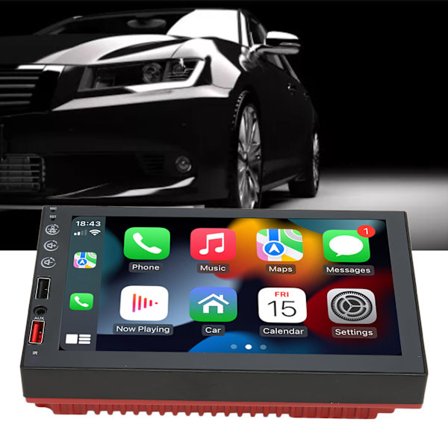 7-tommers berøringsskjerm bilstereo med Carplay, Bluetooth 5.1