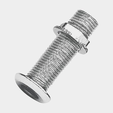 Bordsförskruvning, krom, kullrig, ¾" 65 mm