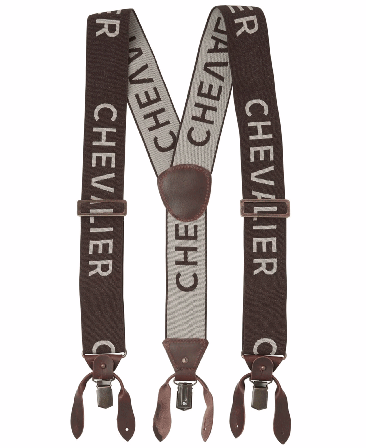 Chevalier Logo Suspenders Brown