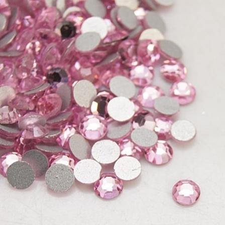 300 nagel bling dekorstenar rosa lila i glas