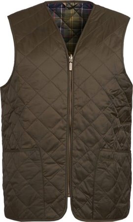 Barbour Eaves Zip In Liner liivi, oliivinvihreä/tartaani