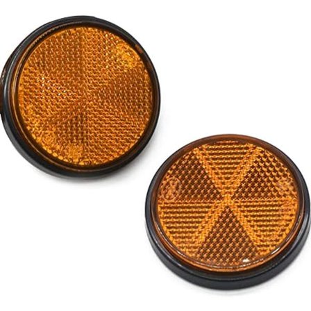 2 stk. runde reflekser, runde reflekterende sikkerhedsskruer på bagreflekser,