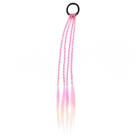 2stk Parykk Hestehale Parykk Hårfletter ROSA GULL ROSA GULL