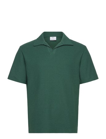 Mango Regular-Fit Textured Polo Shirt - Green - M