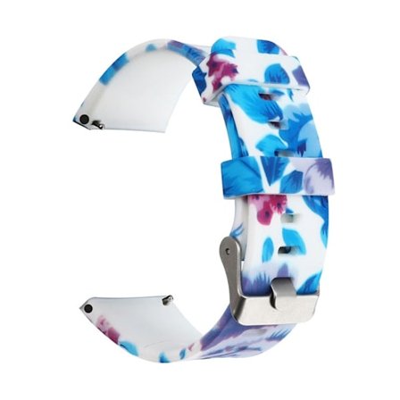 Huawei Watch GT 2e / GT 2 46mm mönstrat klockarmband i silikon - Blå Blommor