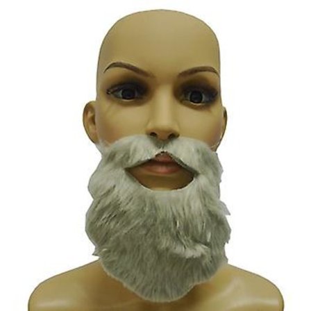 Rolig Falsk Skägg Festival Fancy Dress Kostym Halloween Party Simulerat Mustasch Skägg (Grå)
