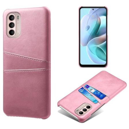Pu-läder Korthållare Skal Moto G31 / G41 - Rosa Rosa