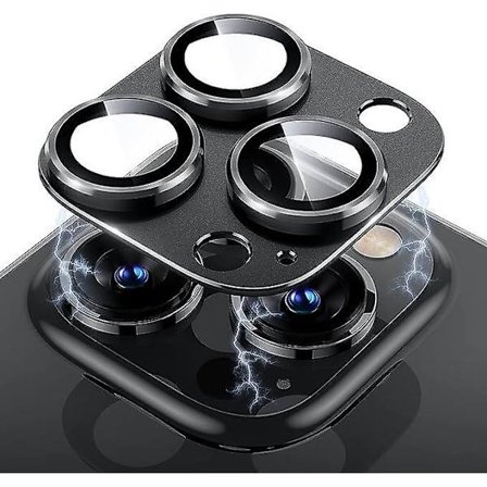 För Iphone 15 Pro Max/ 15 Ultra Kameralinsskydd 3st, Fallskydd 9h Härdat Glas Kameraskydd Skärm Metallring