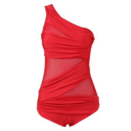 Kvinnors enkla monokini bikini push-up baddräkt badkläder