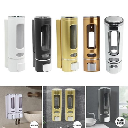 Badrum Väggmonterad Dusch Pump Dispenser Schampo Tvål Dispenser Rose Gold