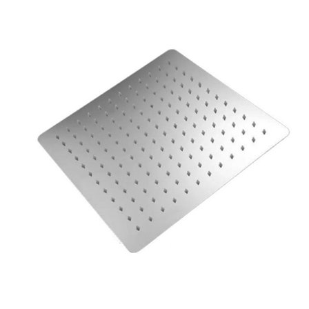 Brusehoved i rustfrit stål - Vandsparende brusehoved, firkantet brusehoved Universal Rain Shower Head Thread, 360° roterbar, 30° hældning