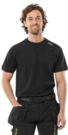 Fristads Herr Funktions T-shirt 7554 GPIN, Svart/Neongul