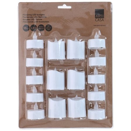 LED Värmeljus med flimrande låga 16-pack