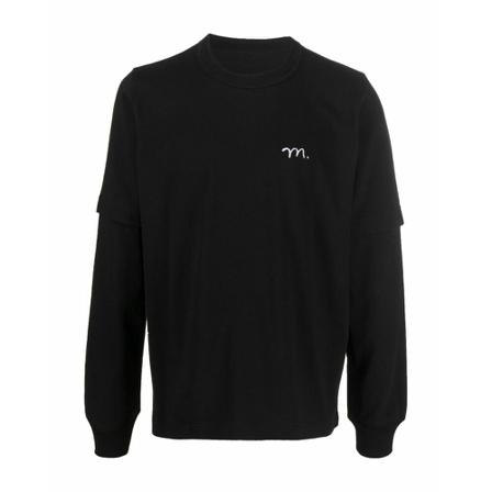 Sacai, T-Shirts Zwart, Heren, Maat:L