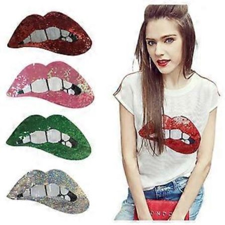 Lepper Paljetter Merker Broderi Applikasjoner For Klær Søm Og Lim Håndverk Forsyning Rød