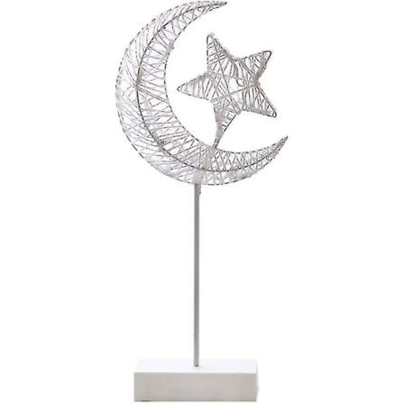 Stjerne Måne Formet Bordlampe, Bærbar Dekorativ Stemningslys, Batteridrevet Festrekvisitt Nattelys For Jul Fest Bursdag Bryllup Festival (uten