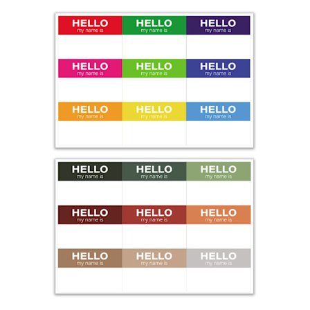 10 st Bonjour Namnetiketter Bonjour Mitt Namn Klistermärke