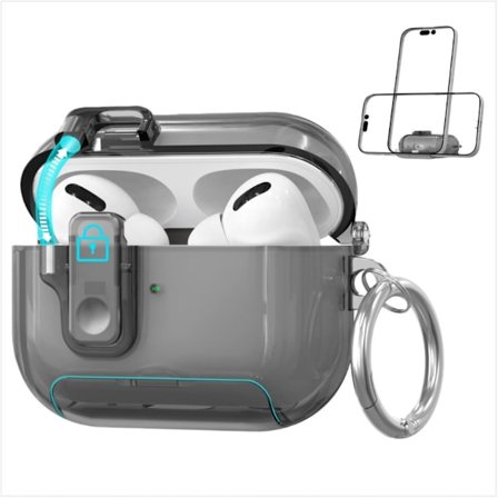 TPU Skyddsfodral kompatibelt med Apple AirPods 4 - Stötsäkert, Fullständigt Skydd & Ställfunktion