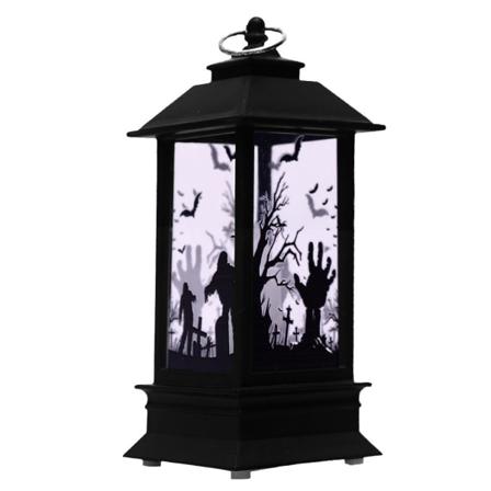 Halloween dekoration prydnader Skrämmande skelett Pumpa Häxmönster Lykta LED Elektronisk Ljus Ljus Bar Hängande rekvisita 4