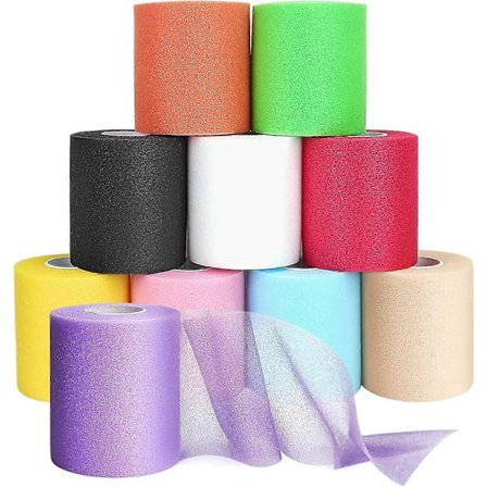 2025 Seneste Model Prewrap Atletisk Tape, 7 cm X 11 m 10 Ruller Pre wrap Pandebånd til Hår_MGF