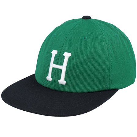 HUF - Green snapback Czapka Z Daszkiem - Set Classic H 6 Panel Hat Green/Black Strapback @ Hatstore