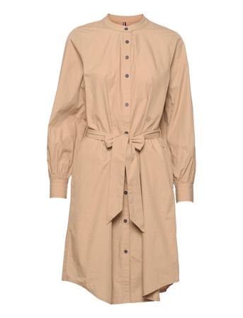 Org Co Solid Knee Shirt Dress Ls Beige Tommy Hilfiger