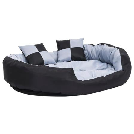 Vidaxl Vändbar Och Tvättbar Hundsäng Grå Och Svart 110 X 30 X 80 Grå