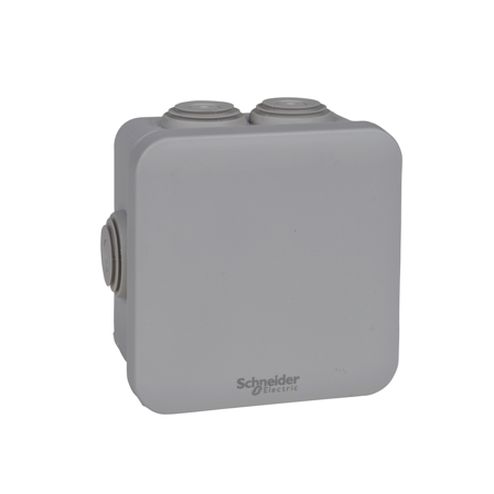 Schneider Electric ENN05004 Koblingsboks grå, utvendig 80 x 80 x 45 mm, Installasjonsmaterial