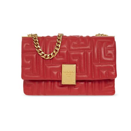 Balmain shoulder Tas , Rood , Dames , Maat: ONE Size Schoudertassen