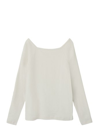 name it Nkfotilia Ls Slim Top - Cream - 158-164