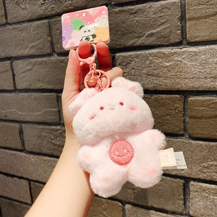 Sød lille dukke, par taske vedhæng, plyslegetøj dukke nøglering, dukke hæ