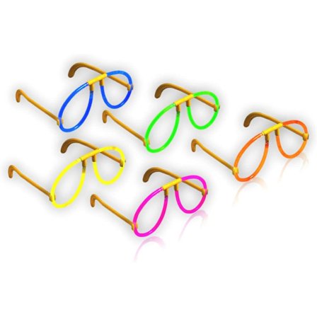10-pack The Glowhouse Premium Glow Glasses Glow Sticks Partytillbehör Vuxna och Barn - Blandade Neon Glowstick Färger