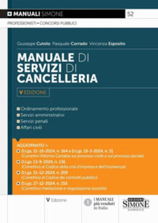 Manuale di servizi di cancelleria. Nuova ediz. Giuseppe Cutolo
