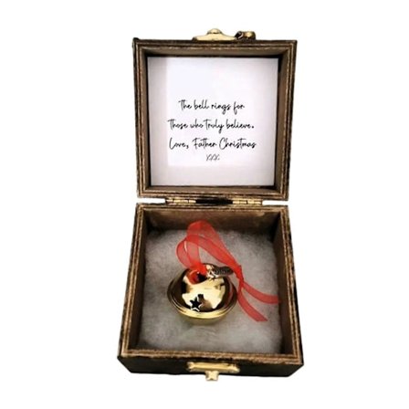 Magisk Juleklokke Vintage Jernklokke Dekor Jule Souvenir Klokke i Treboks for Tre Hjemmefester Dekor