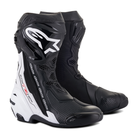 Motorradstiefel Alpinestars Supertech R Schwarz/Weiß 48