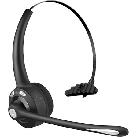 Bluetooth-headset med mikrofon, trådløst kontor-headset, over-head-hodetelefoner, lastebilsjåfør Bluetooth-telefon-headset for Call Center, Skype, 