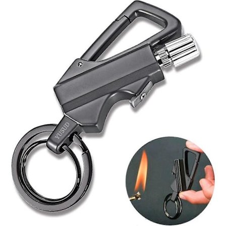 Permanent Match, Flint Fire Starter Evigheds Tændstik Nøglering Lighter Med Oplukker, Evigt Vandtætte Tændstikker Tænder Overalt, Overlevelse Cool