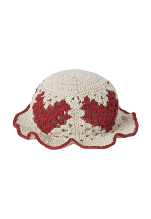 RIKIKI Virkad hatt LOVE Mössor & hattar Röd 50/52