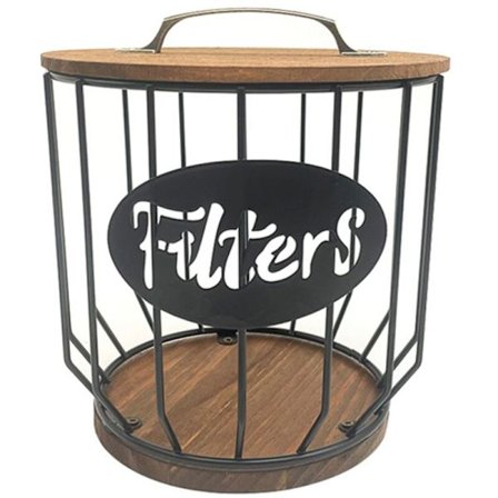 Kaffe filterholder for kaffebar tilbehør Vakker kaffe filter oppbevaringsbeholder og dispenser