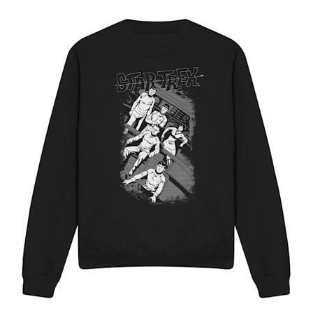 Star Trek Unisex Vuxen Tilted Bridge Retro Sweatshirt XXL Svart